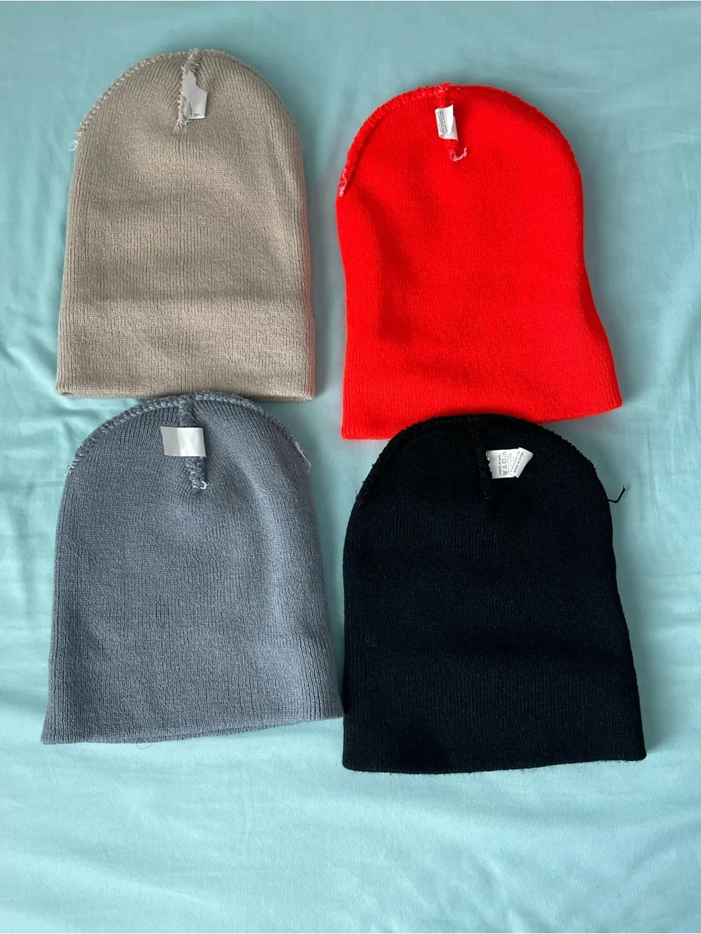 Kids Cozy Cuffed Beanie Hat - Black, Grey, Tan, Red